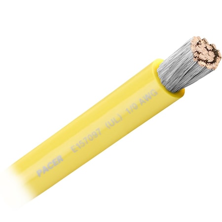 Pacer Group Pacer Yellow 1/0 AWG Battery Cable - Sold By The Foot WUL1/0YL-FT